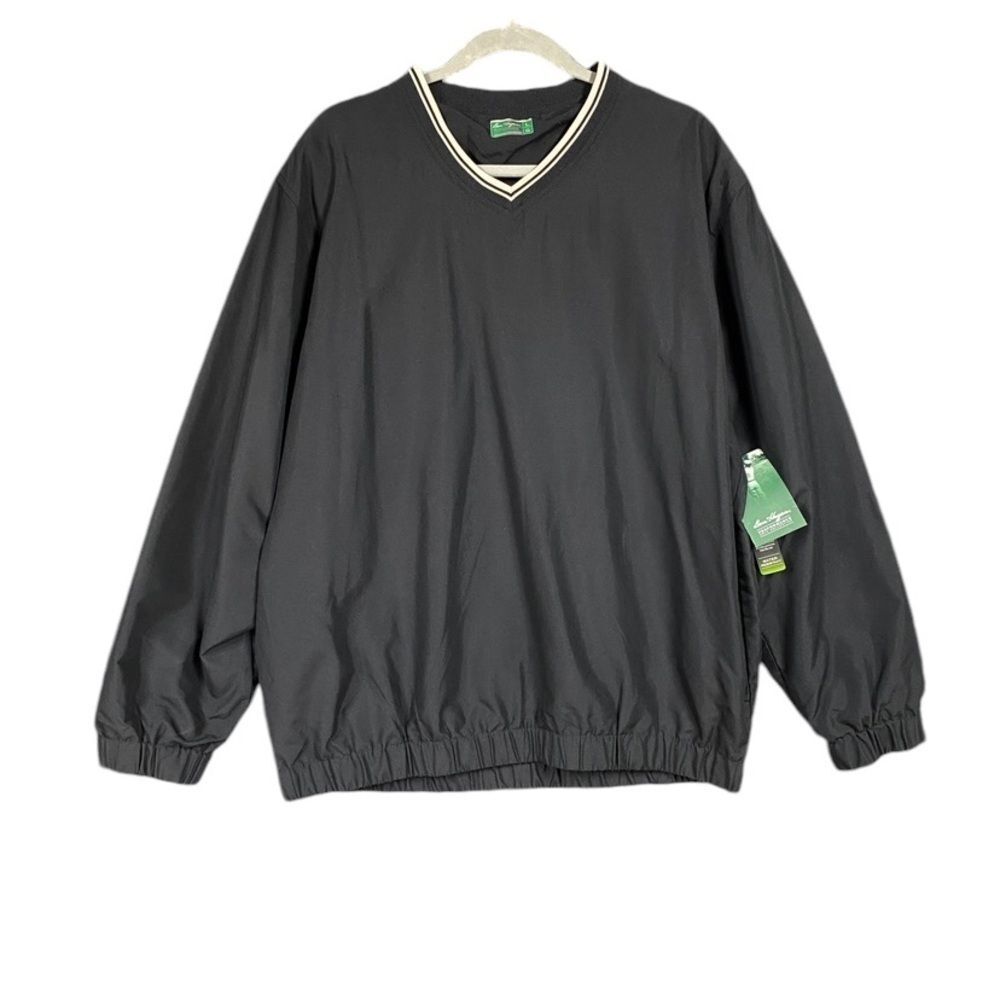 NEW Ben Hogan Longsleeve Pullover Windbreaker Mens Size Large Caviar Golf